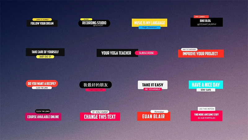Dynamic Lower Thirds for After Effects