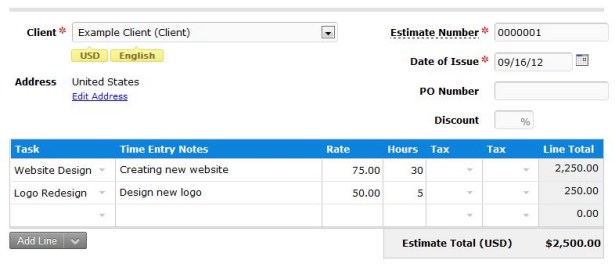 Typical Invoice