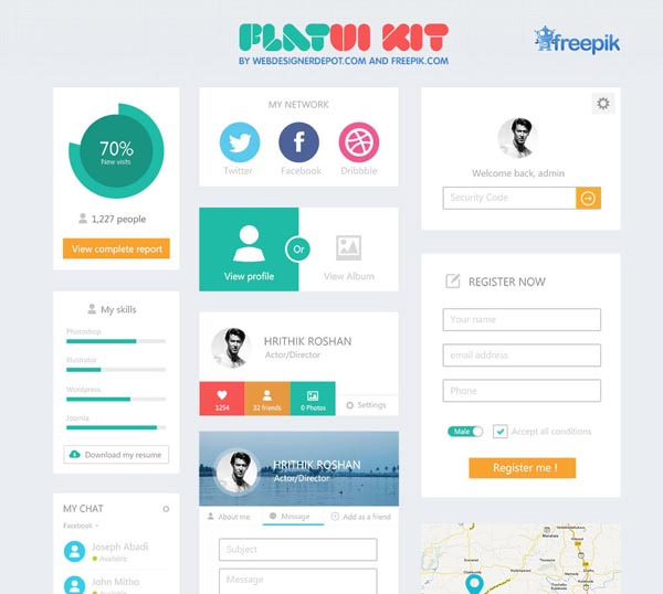Free Resources for Creating a Flat Design