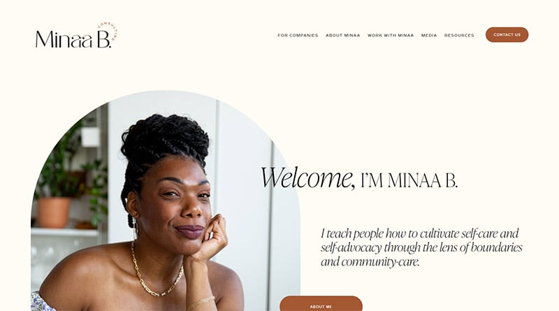 Minaa B. Therapist Website