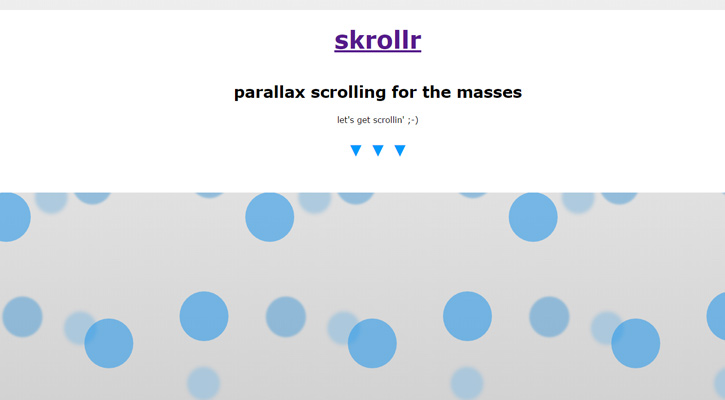 Skrollr free scrolling parallax