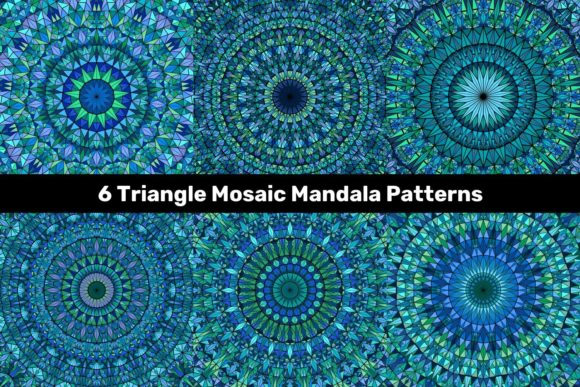 Triangle Mosaic Mandala Patterns